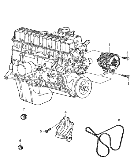 Belt Accessory Drive Diagram for 4854033AB