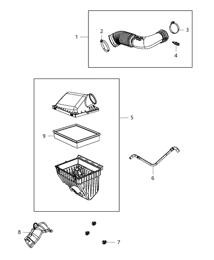 Hose Make Up Air Diagram for 53013886AB