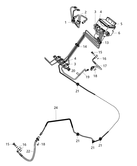 Module Anti-Lock Brake System Diagram for 68295368AA