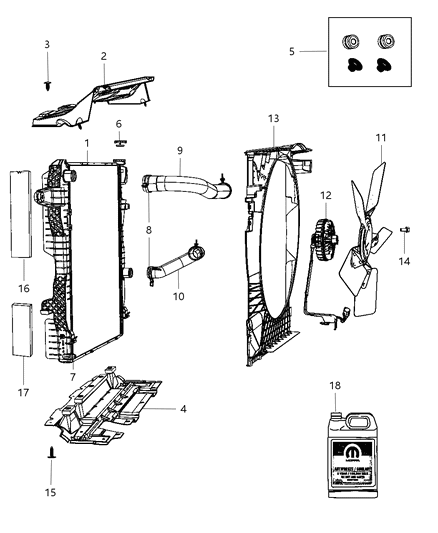Shroud Fan Diagram for 55056943AD