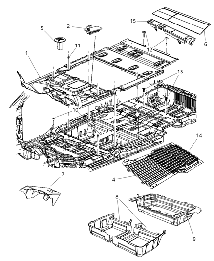 Mat Kit Floor Diagram for 1JT151D5AC