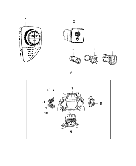 2008 Jeep Commander Switch Start/Stop Diagram for 5VM04LXHAA