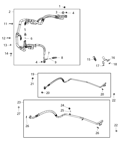 Clip A/C Line Diagram for 68277337AA