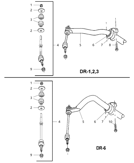 Link Kit Stabilizer Bar Diagram for 5072935AC