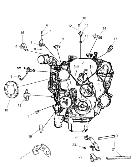 Bracket Differential Pressure Sensor Diagram for 5149071AA
