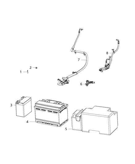 Shield Battery Diagram for 56029799AA