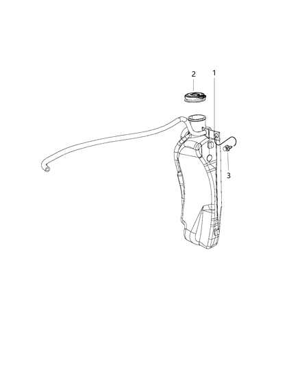 1984 Jeep J20 Bottle Coolant Recovery Diagram for 68091500AD