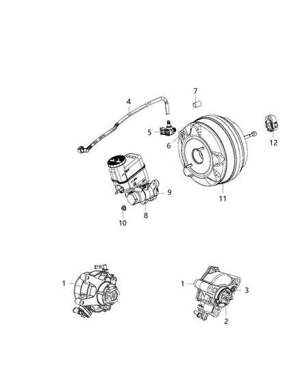 Air Pump, Front Diagram for 4581672AD