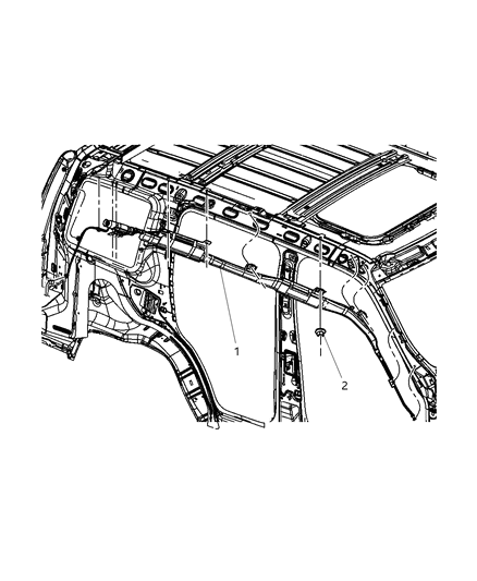 Air Bag Side Curtain Diagram for 52029411AB