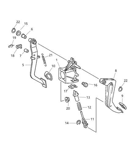 Pad Clutch Pedal Diagram for 5097879AA