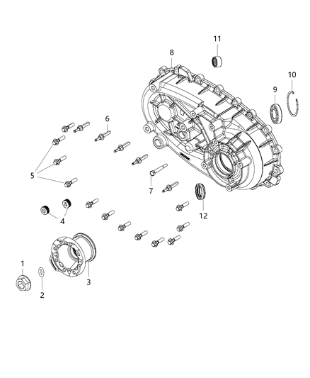 2009 Jeep Commander Bolt Hexagon Flange Head Diagram for 5080859AB