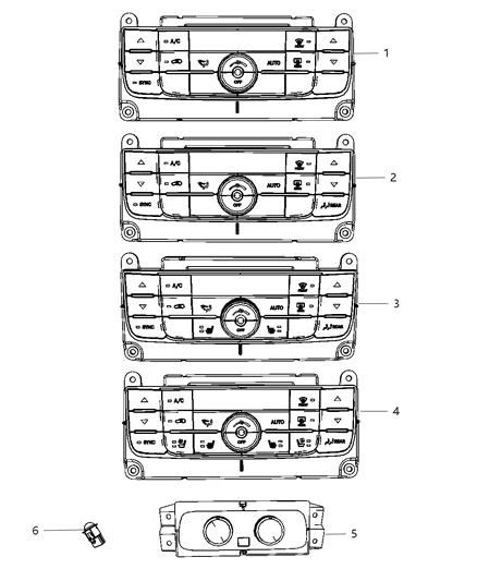Control A/C And Heater Diagram for 55111925AP