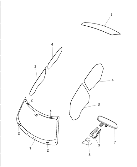 Cover Mirror Diagram for 5182350AC