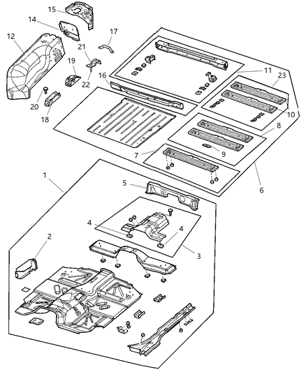 Striker Rear Seat Diagram for 55395011AA