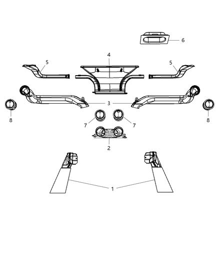 Duct Defroster Diagram for 68003440AA