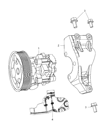1992 Dodge D250 Pump Power Steering Diagram for R8081999AC