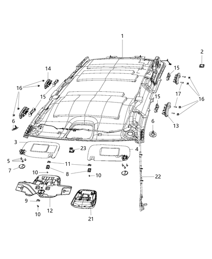 Handle Grab Front - Includes 2 Screws Diagram for 1RV73BD1AD