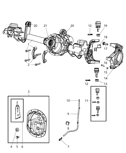 2025 Jeep Grand Wagoneer L Nut Steering Knuckle Stop Bolt Diagram for 5086616AA