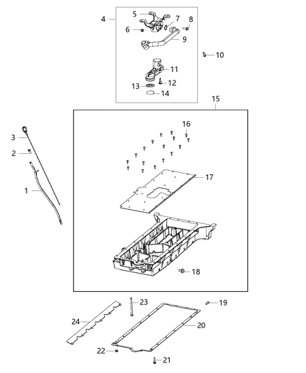 Indicator Engine Oil Level Diagram for 5037851AA