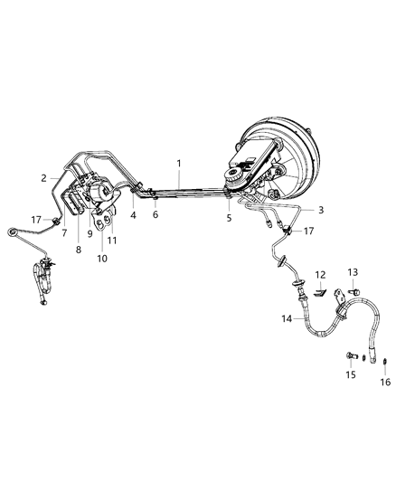 Hose Brake Diagram for 4877604AC