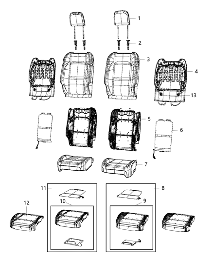1984 Dodge Ramcharger Module Kit Driver Presence Detection Kit, Front Driver Diagram for 68381075AF