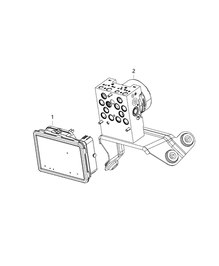 2020 Ram 1500 Module Anti-Lock Brake System Diagram for 68436462AE