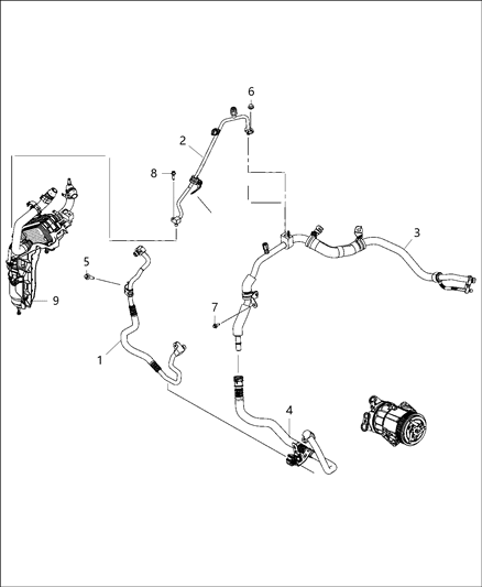 2001 Chrysler Prowler Line A/C Condenser Jumper Diagram for 68440146AA