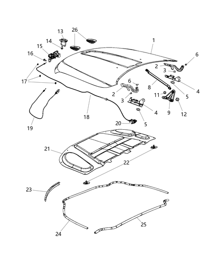 Panel Hood Diagram for 68040264AI