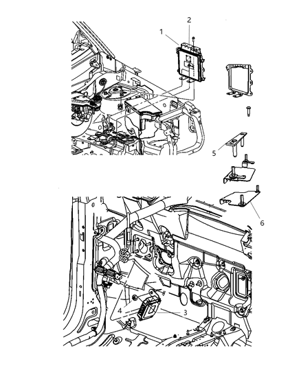 Module Engine Controller Diagram for 5150352AE
