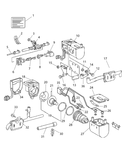 Bracket Heater Core Diagram for 5124626AA