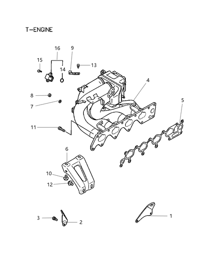 2015 Jeep Patriot Bolt And Washer, Assembled, Driver Side Diagram for MS240145