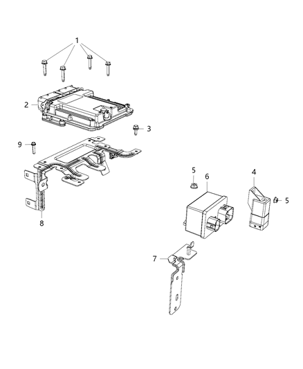 Bracket Module Diagram for 68286590AB