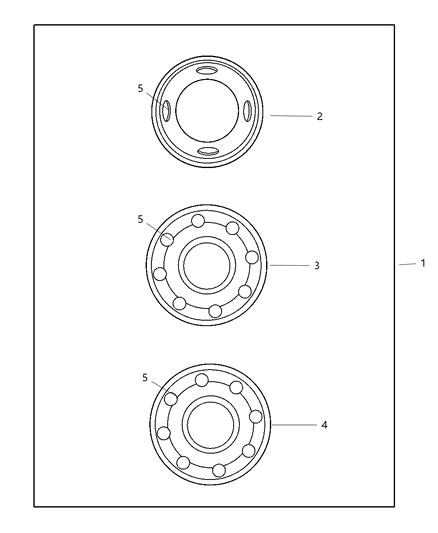 Cap Wheel Center Chrome With Dual Wheels Diagram for 52106866AA
