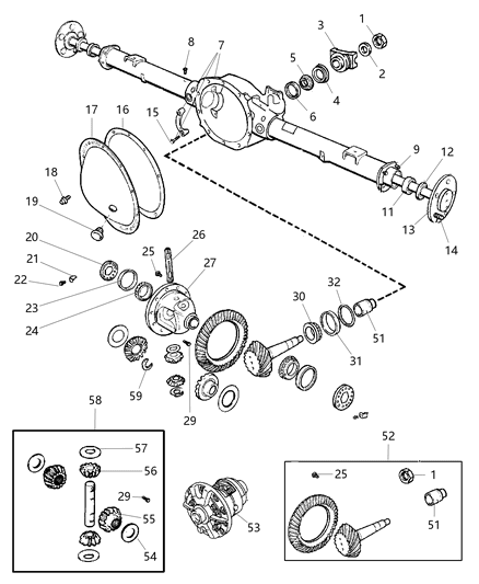 2010 Chrysler PT Cruiser Gear Kit Ring And Pinion Diagram for 5135943AB