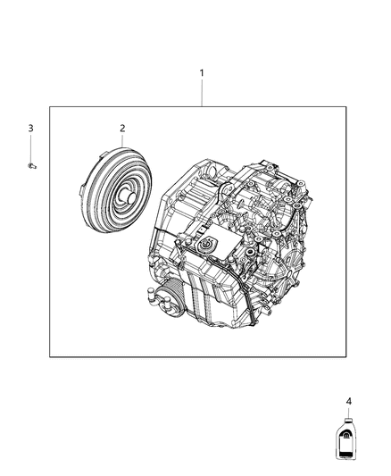 2001 Chrysler PT Cruiser Fluid Automatic Transmission Quart Diagram for 68092912AB