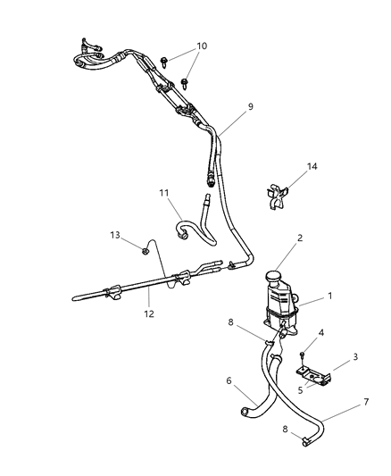 Line Power Steering Diagram for 4782203AJ