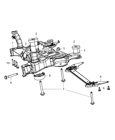 Crossmember Front Suspension Diagram for 5085819AG