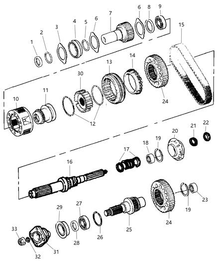 2009 Chrysler PT Cruiser Nut, Transfer Case Front Yoke W/205, 208 Diagram for 4167924