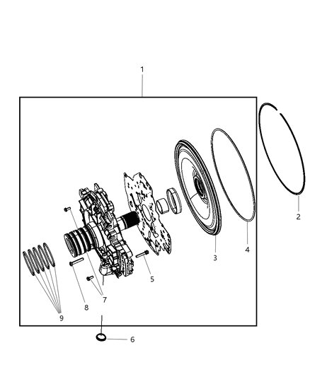 1997 Jeep Grand Cherokee Pump Kit Transmission Oil Diagram for 68009879AB