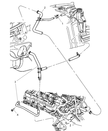 2016 Chrysler Town & Country Hose Heater Return Diagram for 4596755AC