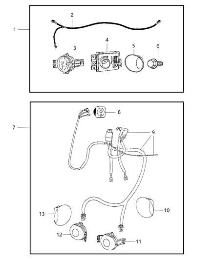 Switch Fog Lamp Diagram for 5096300AA