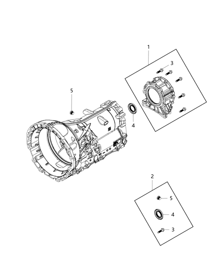 2014 Ram 1500 Adapter Transfer Case Diagram for 68225417AA