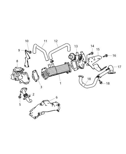 2008 Dodge Sprinter 2500 Cooler Diagram for 68014095AA