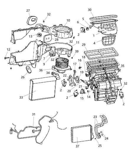 Gear Actuator Diagram for 68072190AA