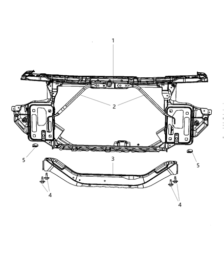 Panel Radiator Closure Diagram for 5116209AL