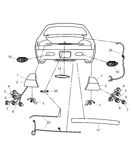 1995 Chrysler Town & Country Wiring Taillamp Diagram for 4760072AE