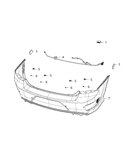 Sensor Parking Assist Diagram for 5MK60RFQAC