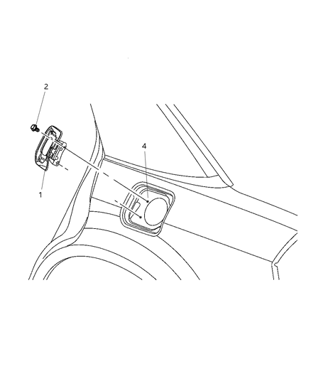 2009 Dodge Charger Housing Fuel Filler Diagram for 5065874AE