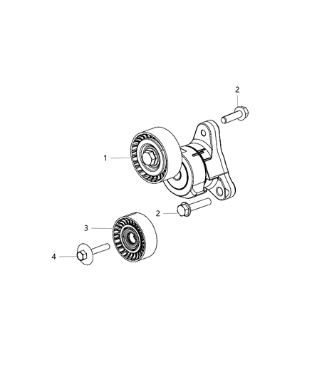 2009 Chrysler Town & Country Tensioner Belt Diagram for 4627742AA