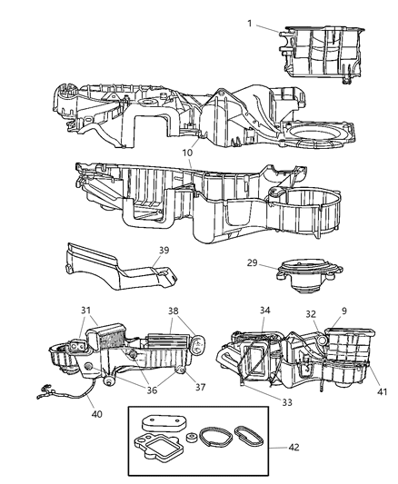 Motor Blower With Wheel 5017666Aa, Order Harness 5102964Aa Diagram for 5017666AB